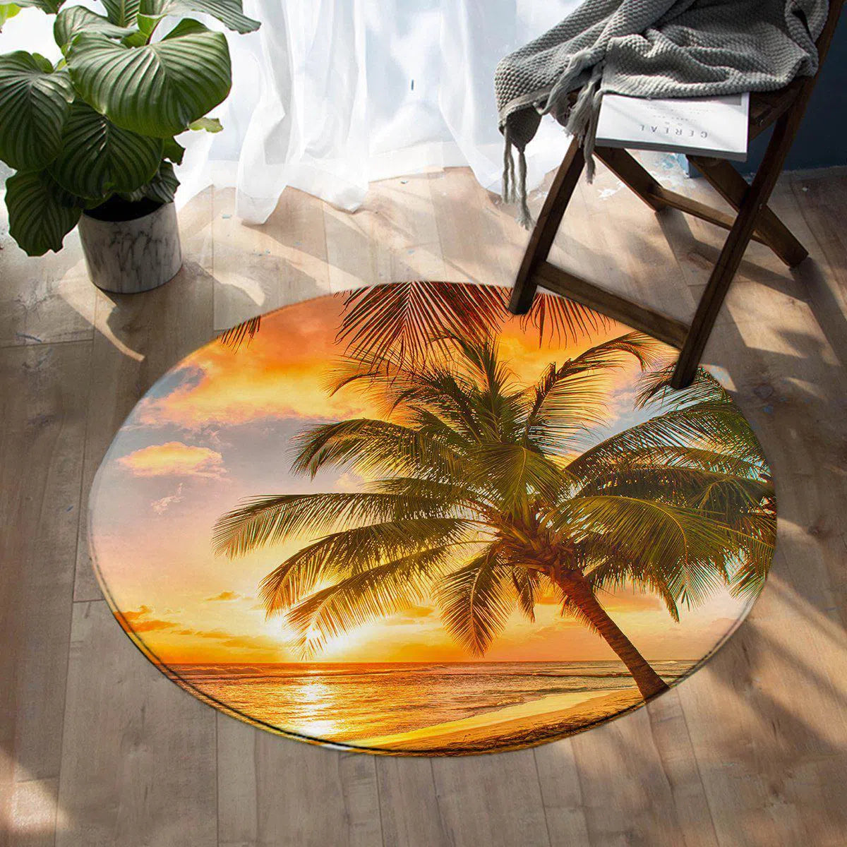 Barbados Round Area Rug - Soft & Durable Non-Slip Floor Mat for Living Room, Bedroom, Nursery | Boho Chic Home Decor