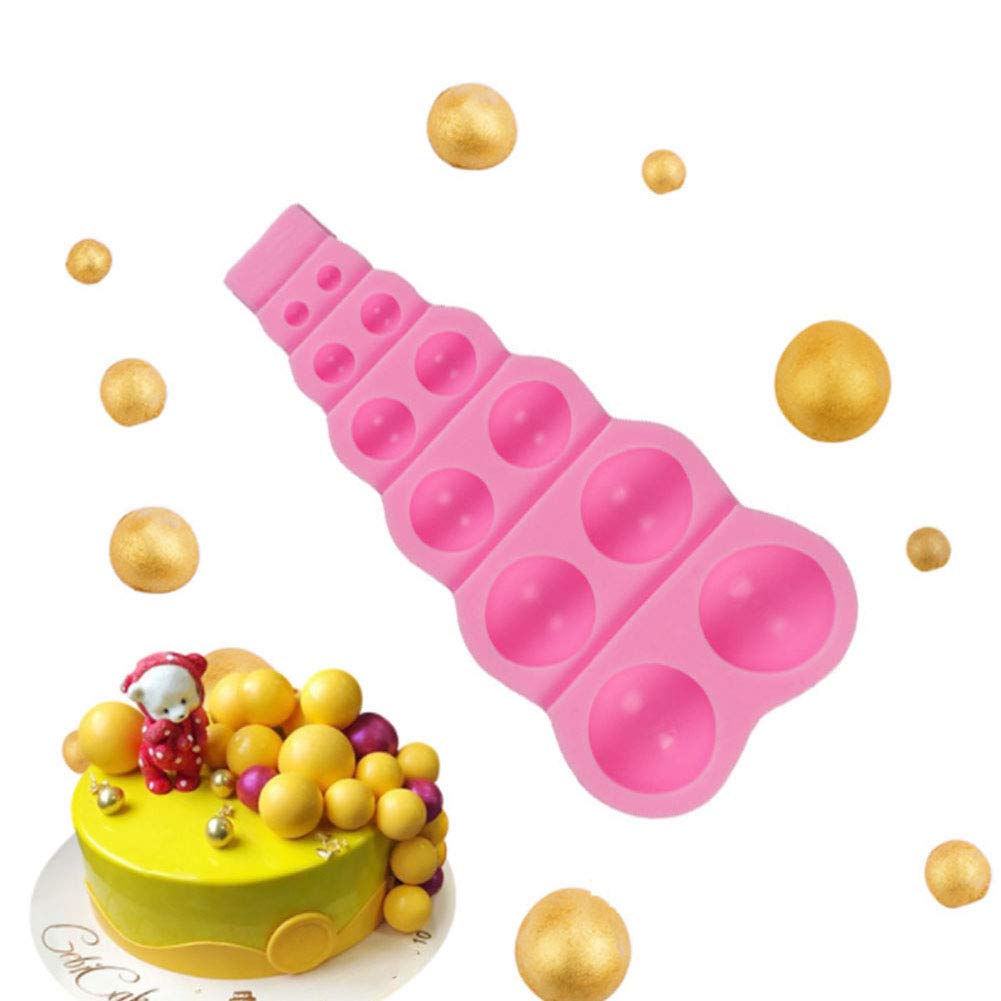 Premium Silicone Flower Fondant Candy Molds - Chocolate & Polymer Clay Crafting Tools for Cake Decorating (Semi-Round Pearl Design) - Perfect for DIY Wedding Cakes, Cupcake Toppers, and Handmade Candy Making