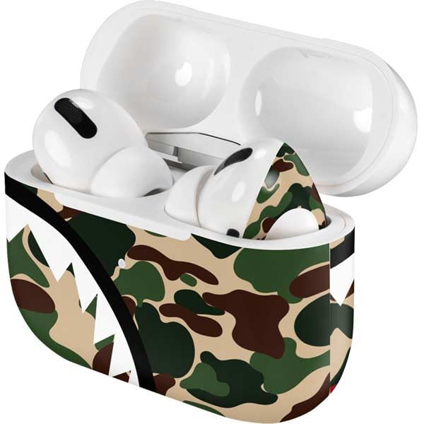 Premium Skinit Decal Audio Skin for Apple AirPods Pro - Shark Teeth Street Camo Design | Protective Vinyl Wrap for Wireless Earbuds | Perfect for Gym, Travel & Daily Use
