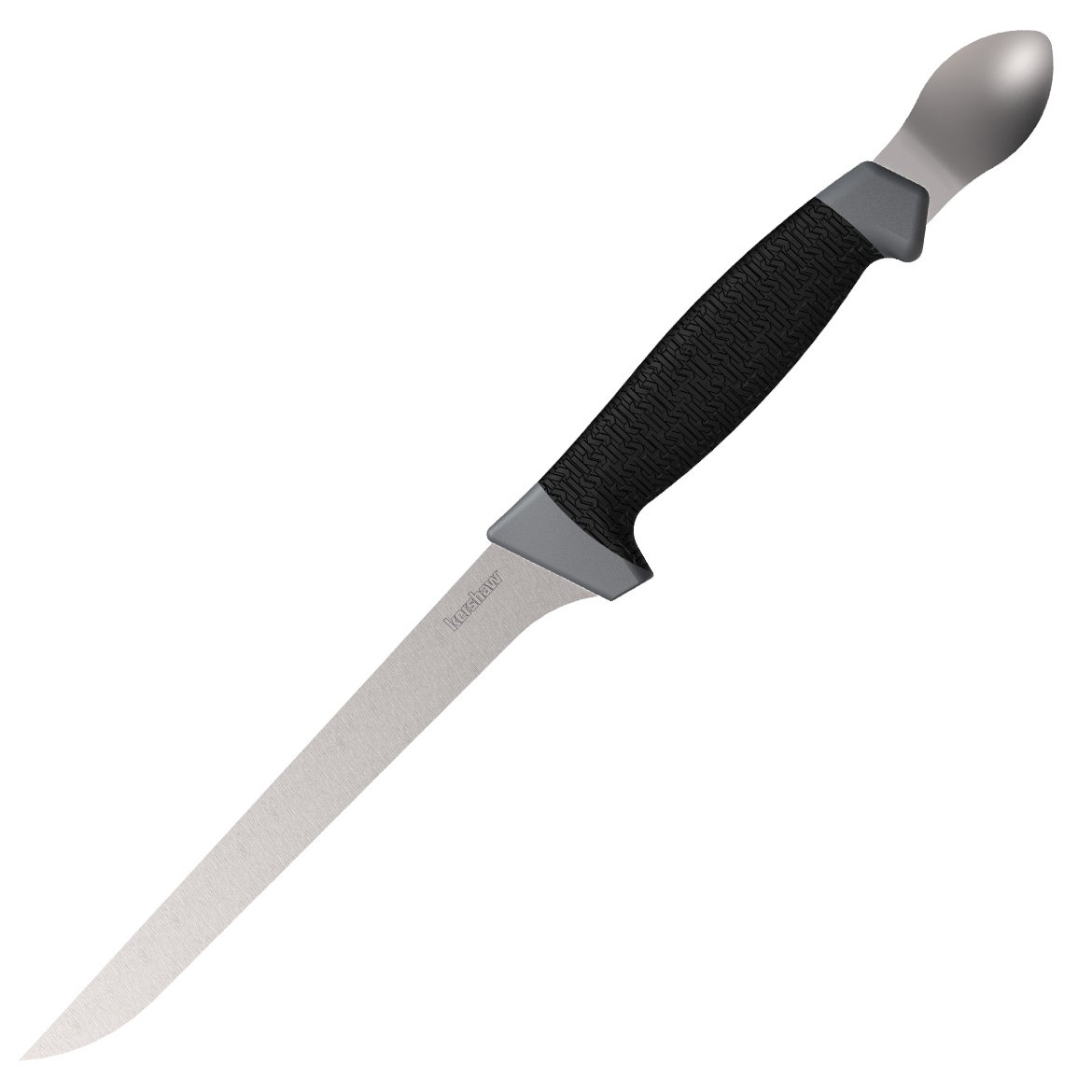 Kershaw 7-Inch Boning and Fillet Knife with Spoon – High-Quality Stainless Steel Blade & Protective Sheath – 2-in-1 Fishing Tool for Anglers – Perfect for Hunting, Camping, and Outdoor Cooking