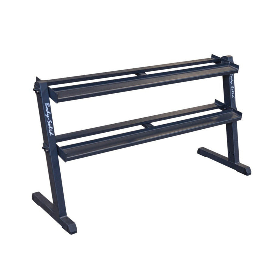 Body Solid Dumbbell Rack - Heavy Duty Black Dumbbell Stand for Home Gym, Garage & Fitness Studio - Organize Weight Plates & Free Weights for Strength Training