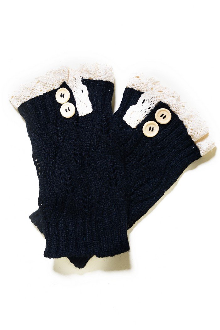 YELETE Women's Knit Lace Crochet Boot Cuffs - Fashionable Fall & Winter Accessories for Ankle Boots - Perfect for Casual Outfits, Date Nights and Office Wear