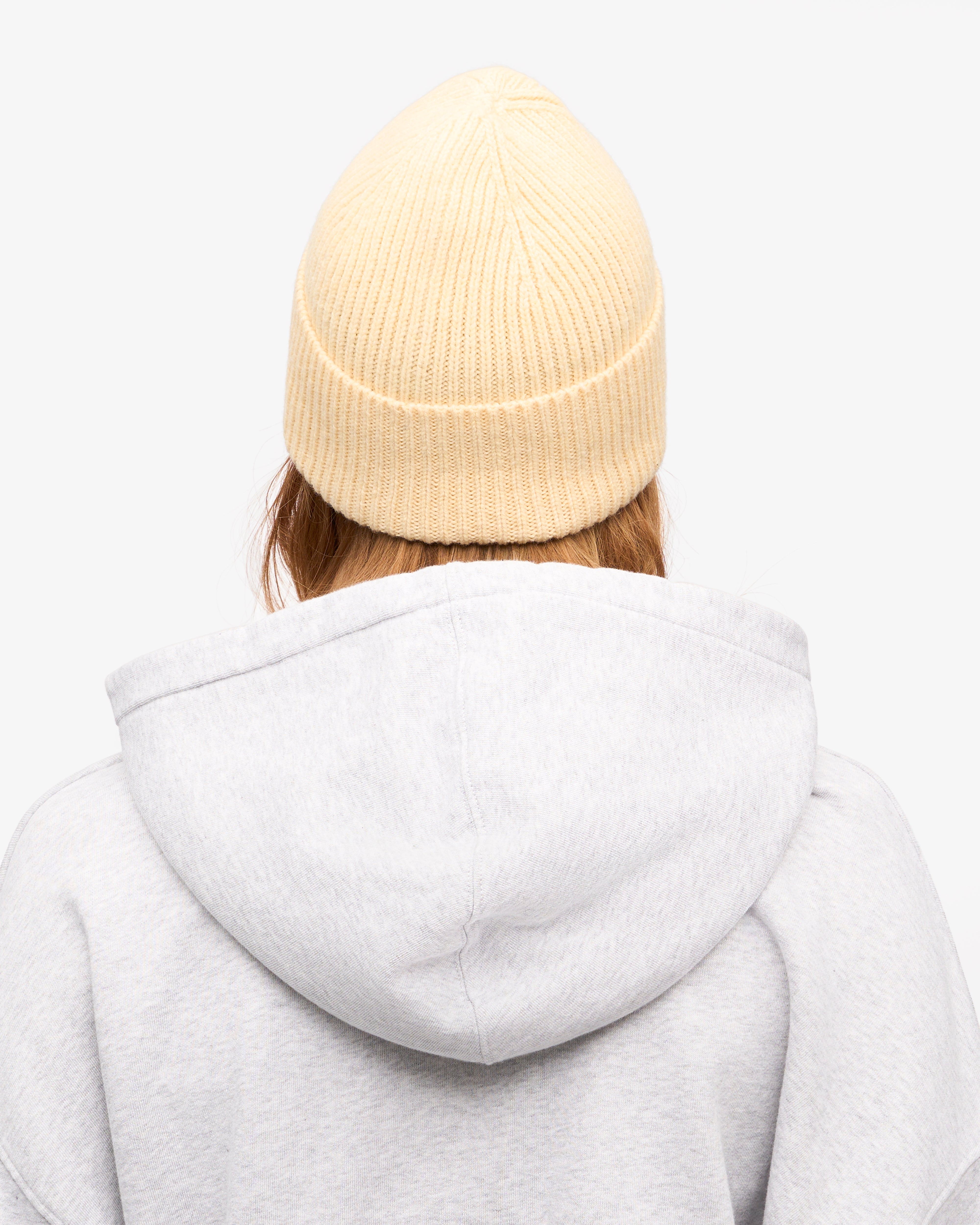 Soft Yellow Merino Wool Beanie for Women & Men - Warm Winter Hat for Skiing, Hiking & Outdoor Activities
