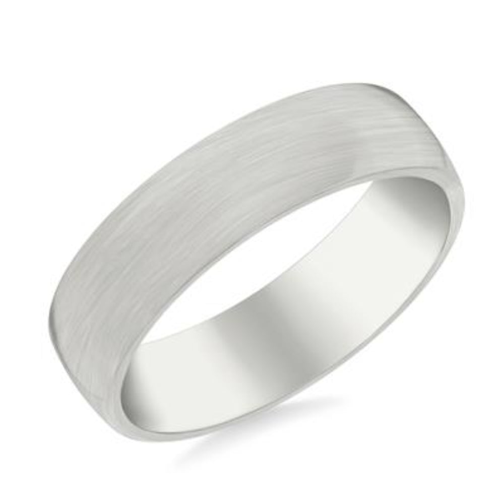 14K Gold European Fit Brushed Wedding Band - 6mm Wide Comfort Fit Ring for Men & Women - Perfect for Weddings, Anniversaries, and Everyday Wear
