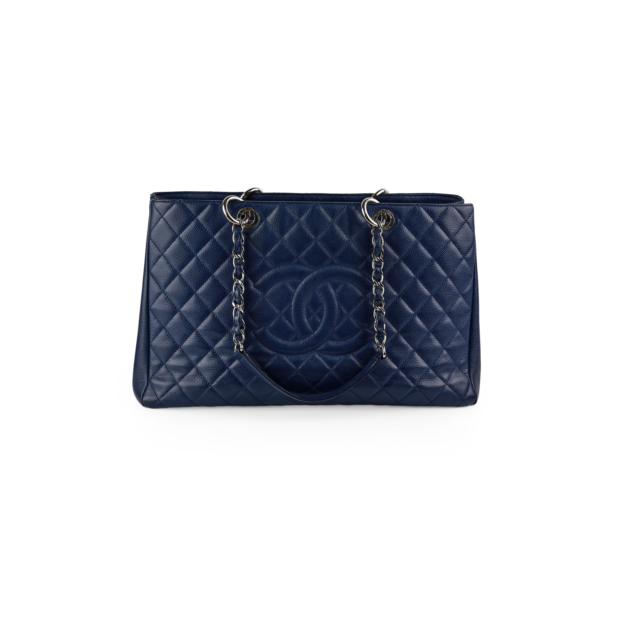Chanel Caviar GST XL Tote Bag in Navy Blue - Luxury Designer Handbag for Women, Perfect for Work, Travel & Everyday Use
