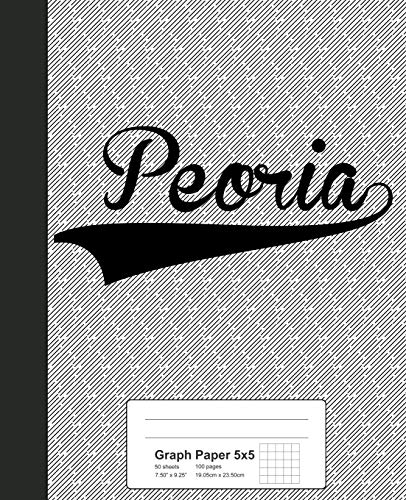 5x5 Graph Paper Notebook by PEORIA - Weezag Grid Notebook for Math, Engineering & Sketching | Perfect for Students, Architects & Artists