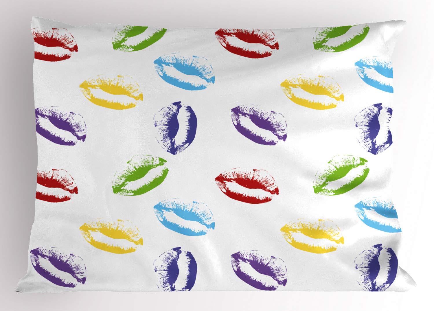Ambesonne Lipstick Pillow Sham - Colorful Cosmetics Theme, 26