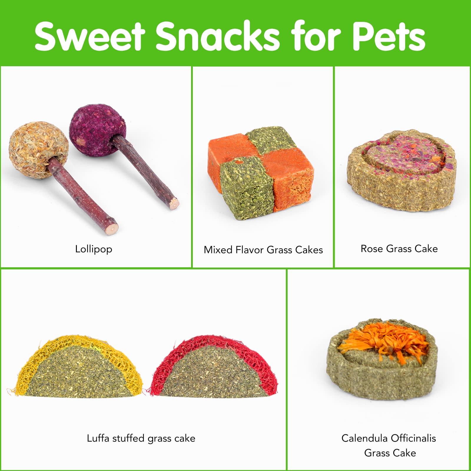 Vespro Natural Timothy Hay Sticks and Balls for Rabbits, Guinea Pigs, Hamsters - Healthy Teeth Care Chew Toys for Small Pets - Perfect for Cage Enrichment and Dental Health