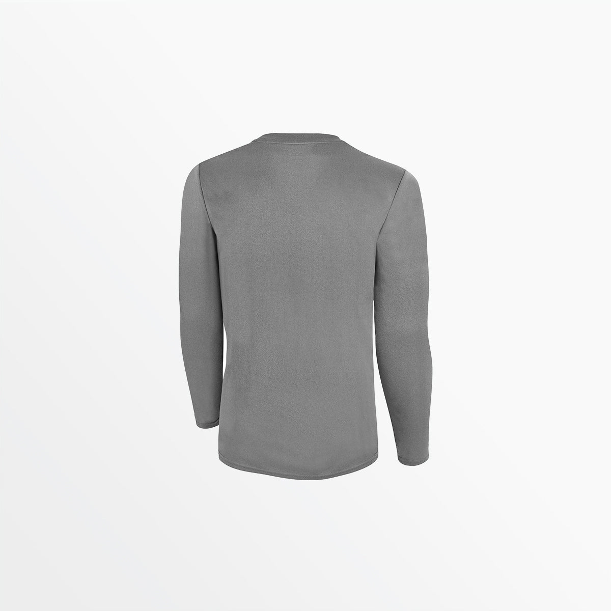 Men's Basic Crew Neck Long Sleeve Polyester T-Shirt - Comfortable Casual Wear for Everyday Outfits & Layering