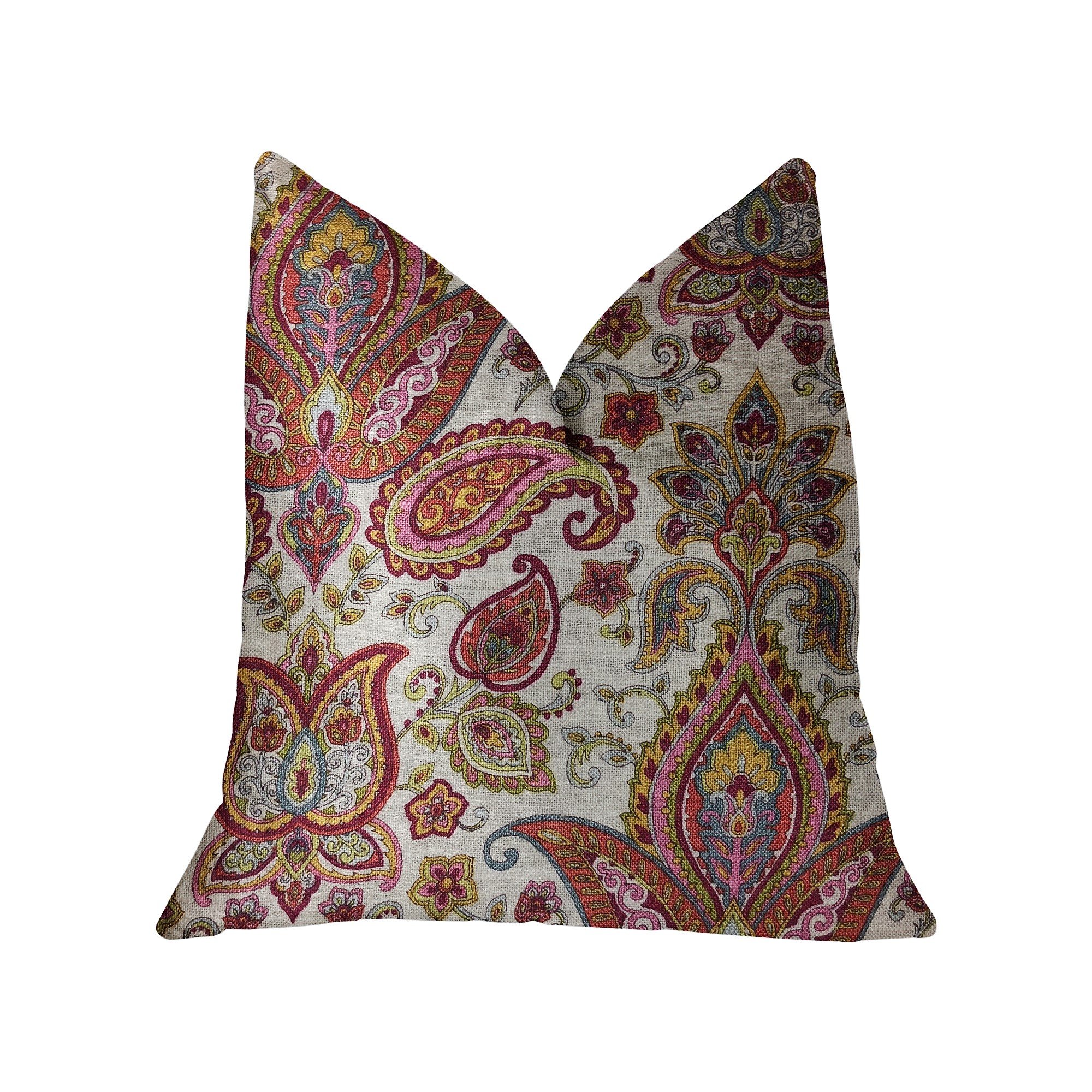Plutus Tulip Safari Luxury Throw Pillow 20x36 Inches - King Size Decorative Cushion for Sofa, Bed & Living Room - Exotic Floral Design Home Decor Accent