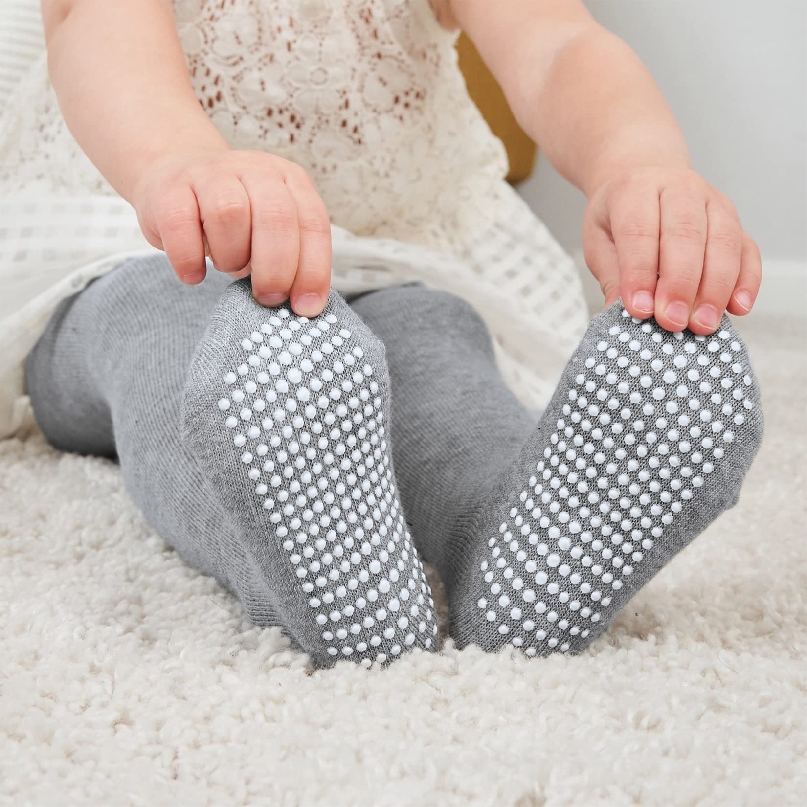 Century Star Non-Slip Baby Tights for Girls - Soft Cotton Toddler Leggings for Newborns & Infants | Perfect for Playtime, Daycare & Winter Outfits