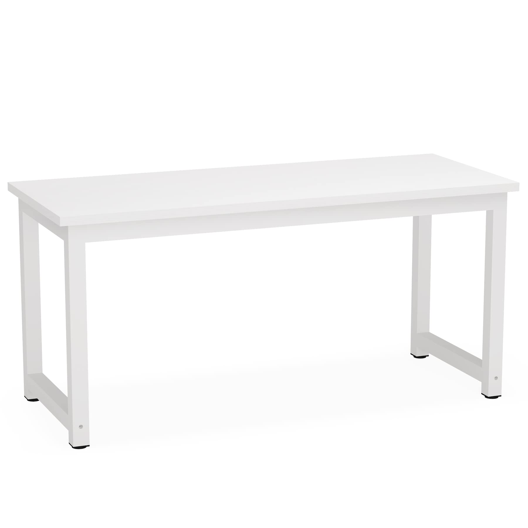 Tribesigns 63 Inch Large Computer Desk - Sturdy Office Desk for Home & Study, Writing Workstation with Ample Space, White - Perfect for Home Office, Gaming & Remote Work