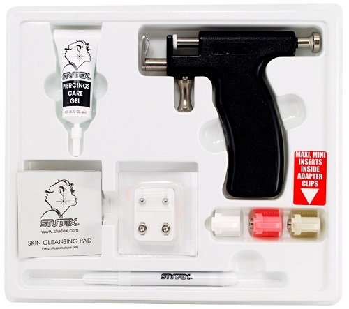 Professional Universal Ear Piercing Gun Kit with 24 Pairs Hypoallergenic CZ Earring Studs - Surgical Steel Cartilage & Baby Earrings for Women & Girls - Perfect for Home Piercing, Gifts & First Earrings