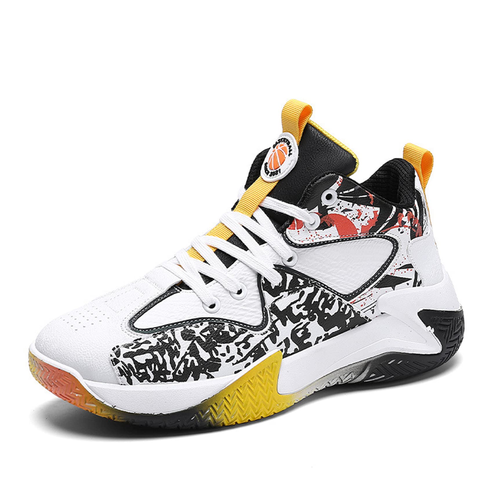 Floette Men's High Top Basketball Shoes - Breathable Athletic Sneakers for Casual Walking & Sports | Perfect for Basketball, Gym & Street Fashion
