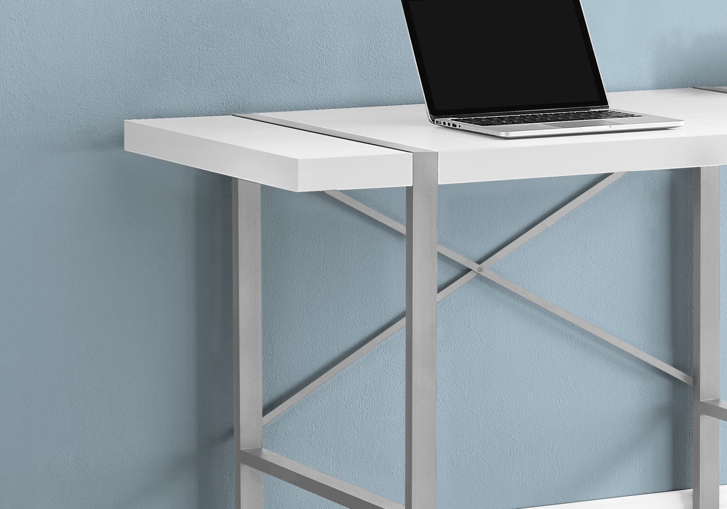 White Dray Desk - Modern Home Office Desk for Remote Work & Study | Ergonomic Design for Small Spaces & Apartments
