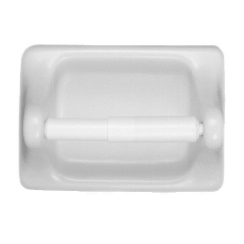 Daltile 2-Piece Bathroom Accessories Set - Toilet Paper Holder in Arctic White - Perfect for Modern Bathrooms & Powder Rooms