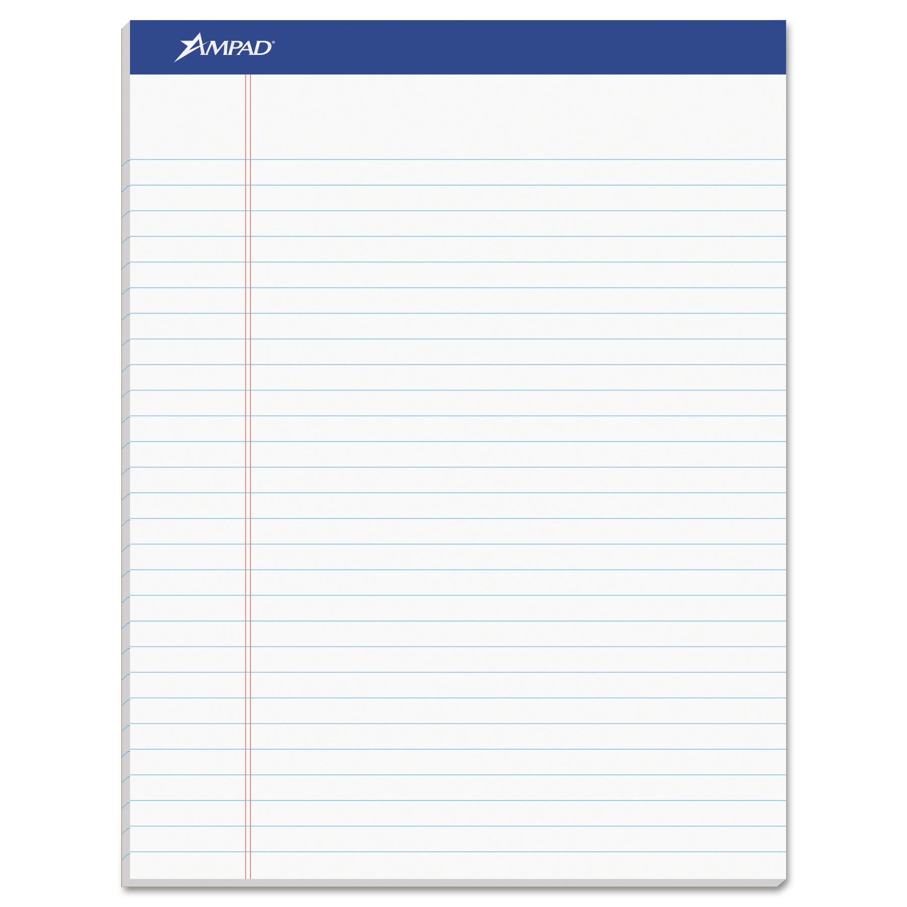 Ampad® Recycled Writing Pads - Wide/Legal Rule, Politex Green Kelsu Headband, 50 Sheets 8.5