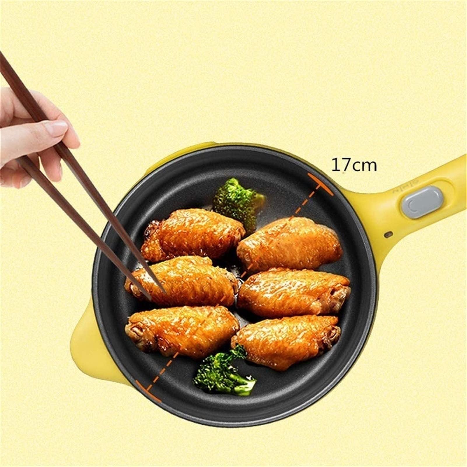 HHWKSJ 1.2L Electric Hot Pot - Mini Ramen Cooker with Overheating & Boil-Dry Protection | Multifunctional Soup & Egg Cooker for Dorms, Offices & Small Kitchens