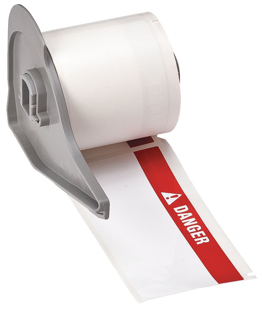 High-Quality Polyester Label Cartridge - Red & White for Clothing, Shipping & Organization | Perfect for Retail, Warehousing & DIY Projects