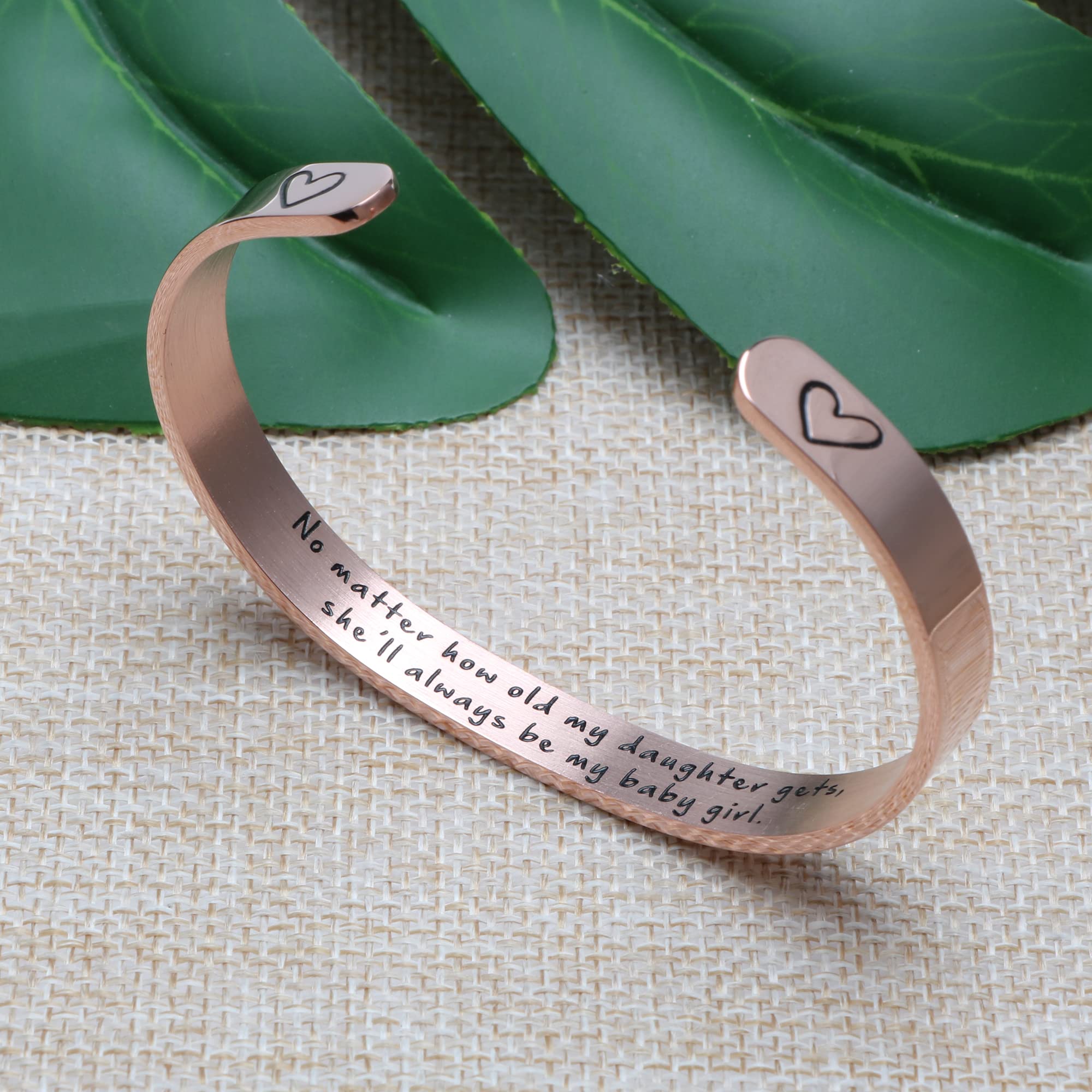 JoycuFF Stainless Steel Cuff Bracelet for Women - Elegant Christmas, Birthday & Thanksgiving Gift for Mom, Mother, Mummy - Meaningful Year-Round Jewelry Present | Perfect for Holidays, Special Occasions & Everyday Wear