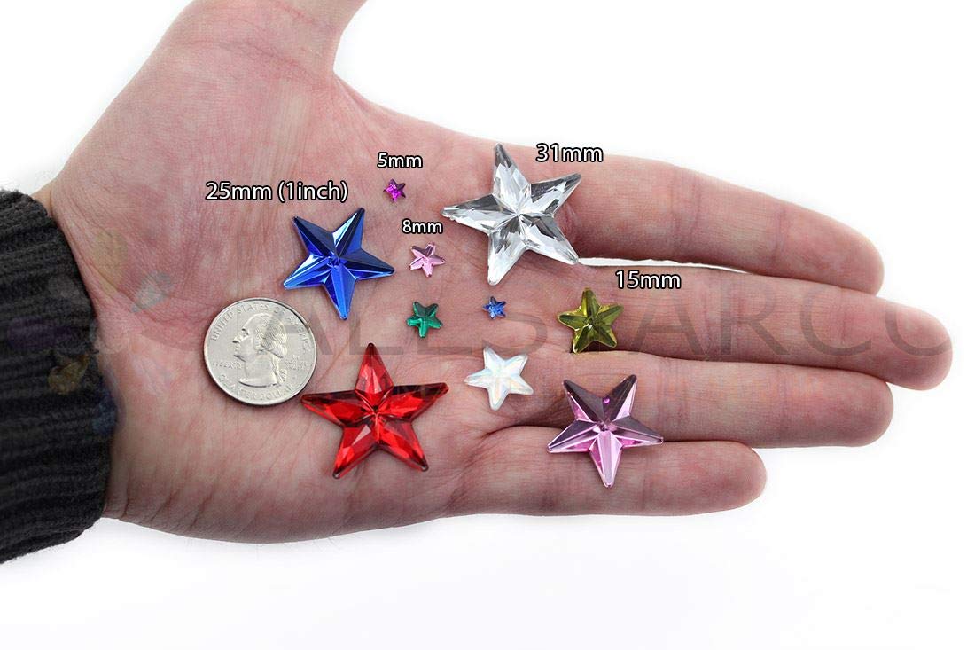6mm Blue LQ05 Star Self-Adhesive Acrylic Rhinestones - 250PCS (5 Sheets) for DIY Crafts, Cards, Invitations, Body Jewelry & Nail Art - Perfect for Party Decorations, Scrapbooking & Fashion Accessories