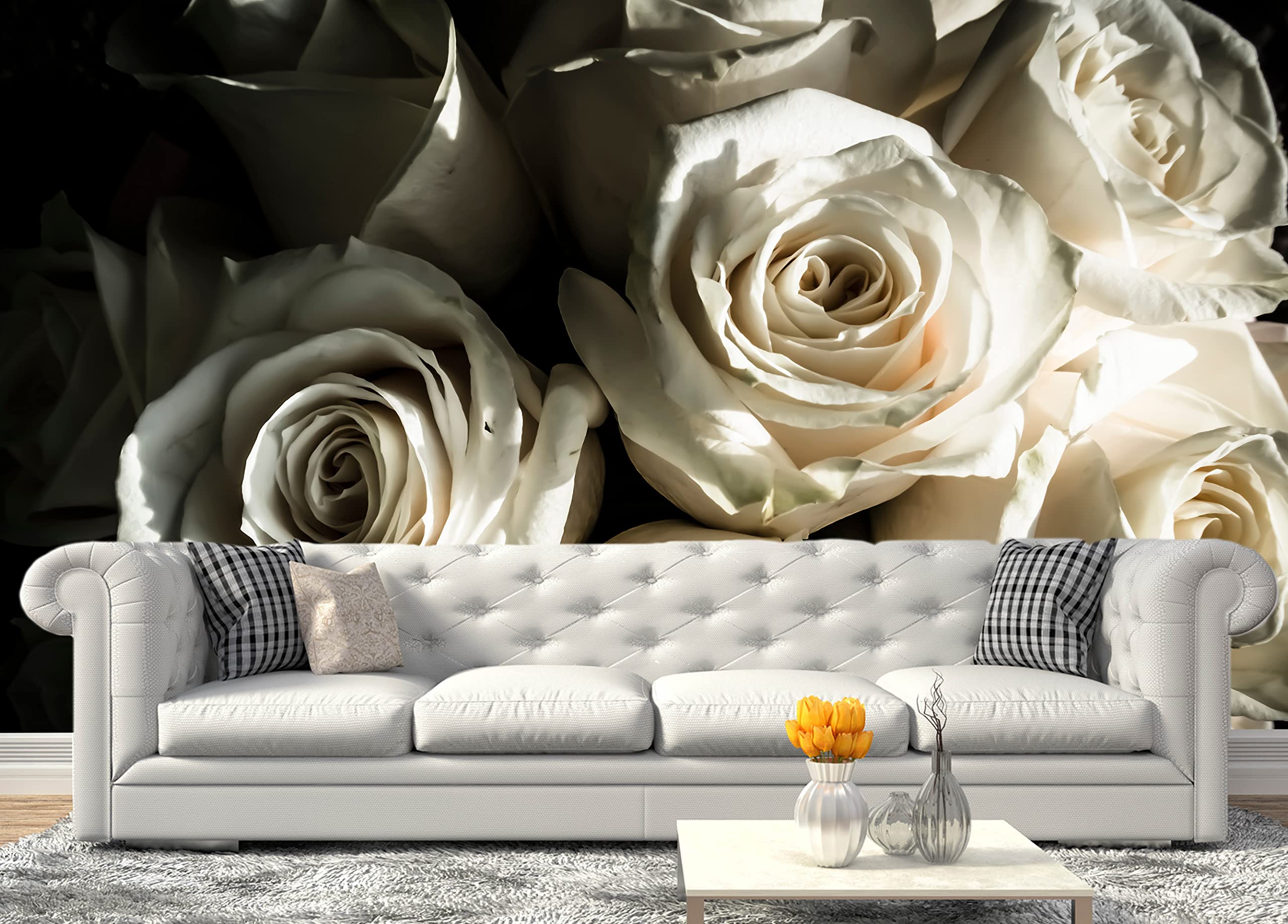 Floral Peel & Stick Wallpaper - Self-Adhesive Wall Decor for Living Room & Interior Design - Easy DIY Home Upgrade