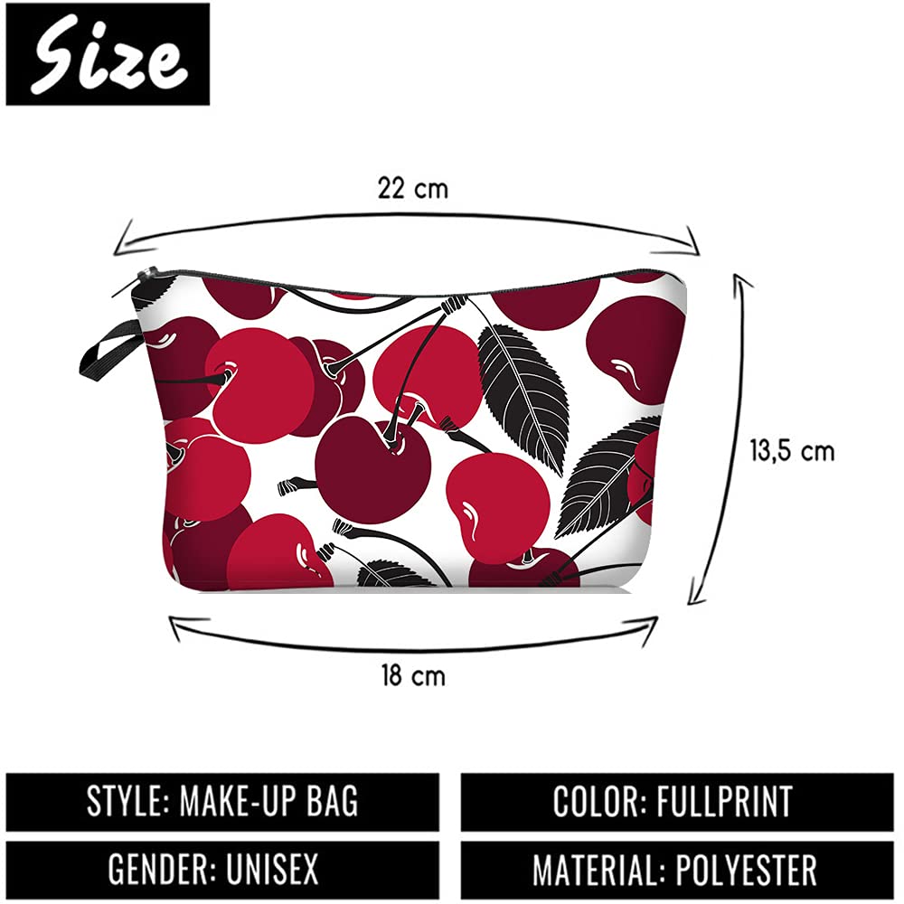 Floral Print Makeup Bag for Women - Cosmetic & Toiletry Pouch for Travel & Daily Use