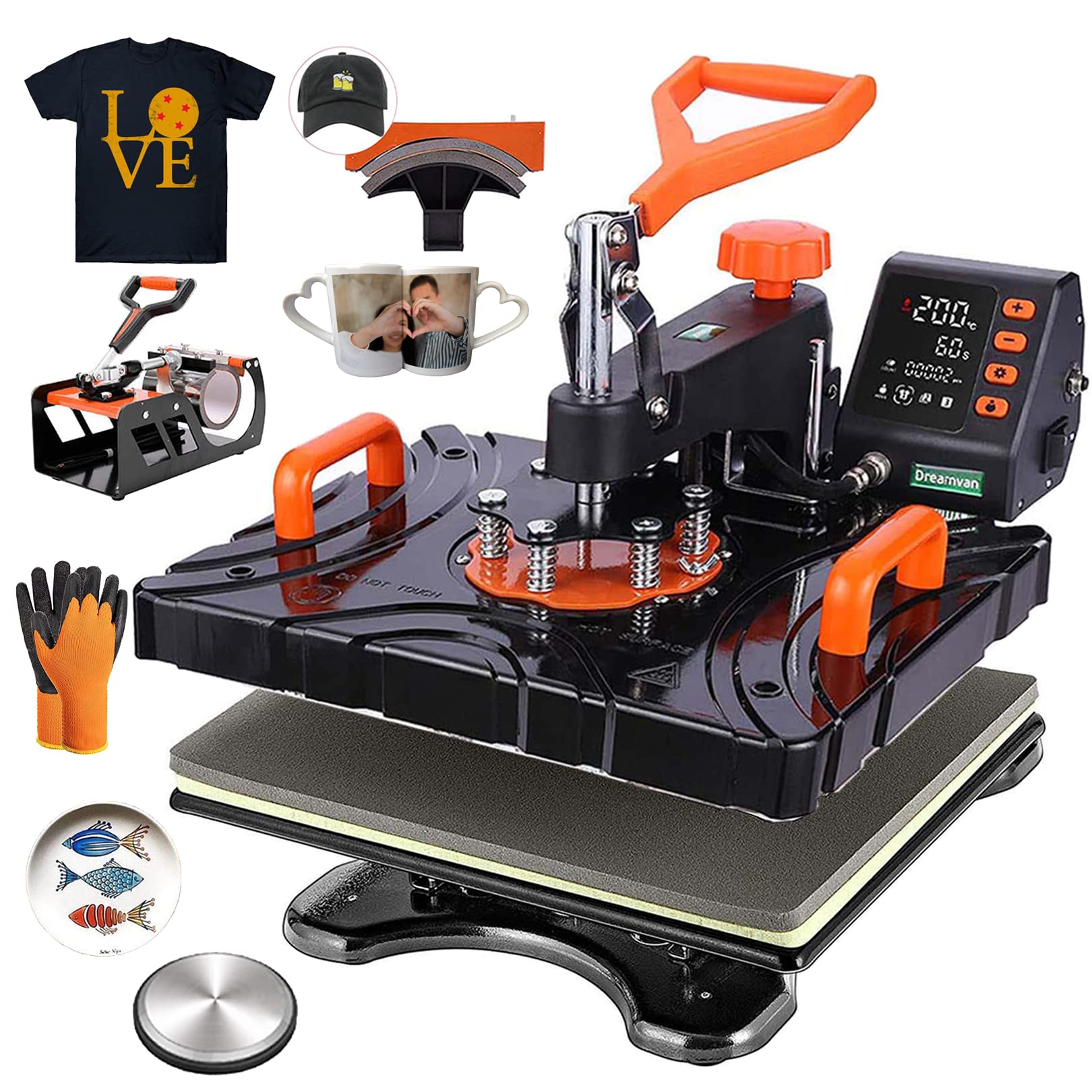 5 in 1 Multifunctional Swing Away Heat Press Machine - 15