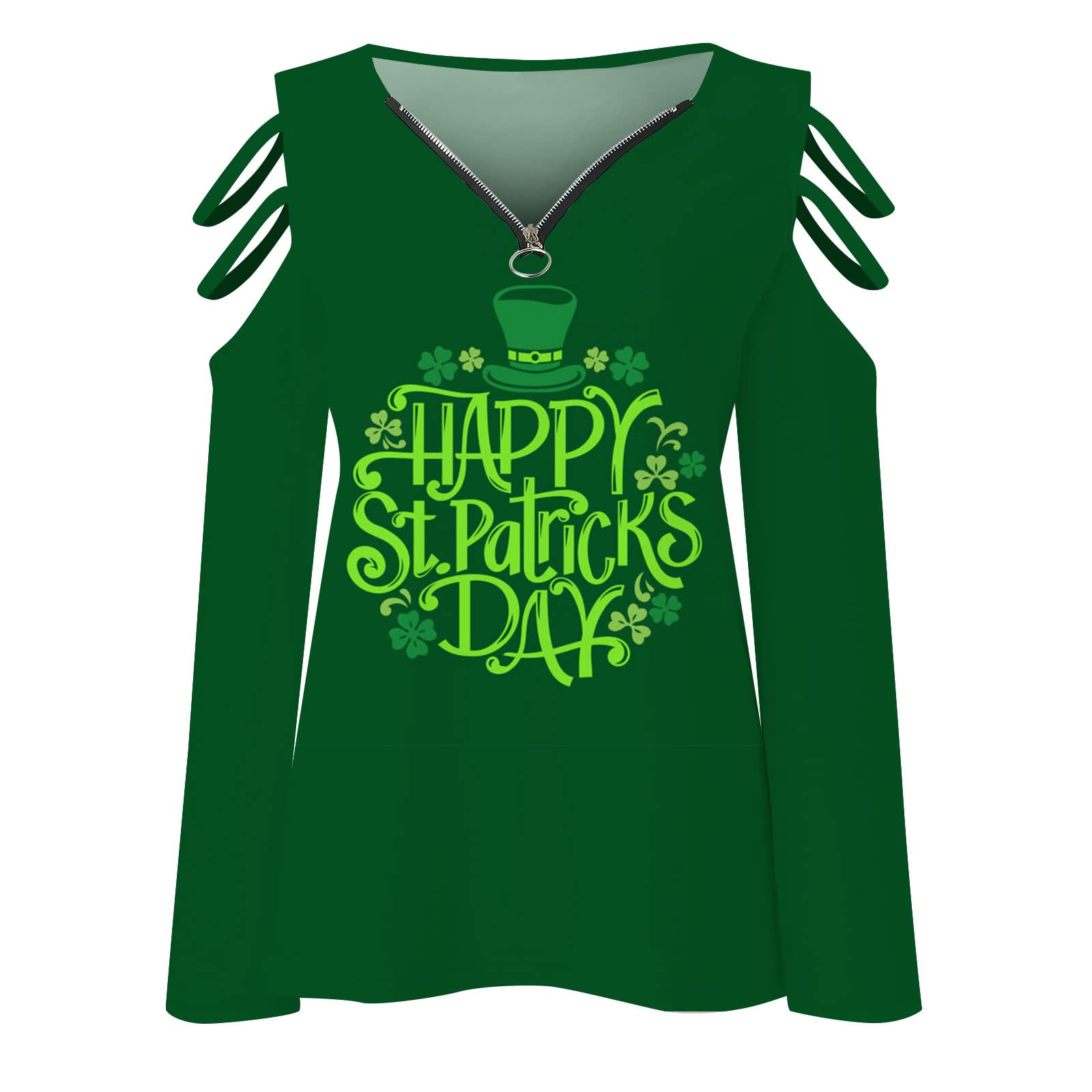 Women's St. Patrick's Day Long Sleeve Loose Tunic Top - Casual Summer Blouse for Irish Celebration, Pub Crawl & Festive Outfits