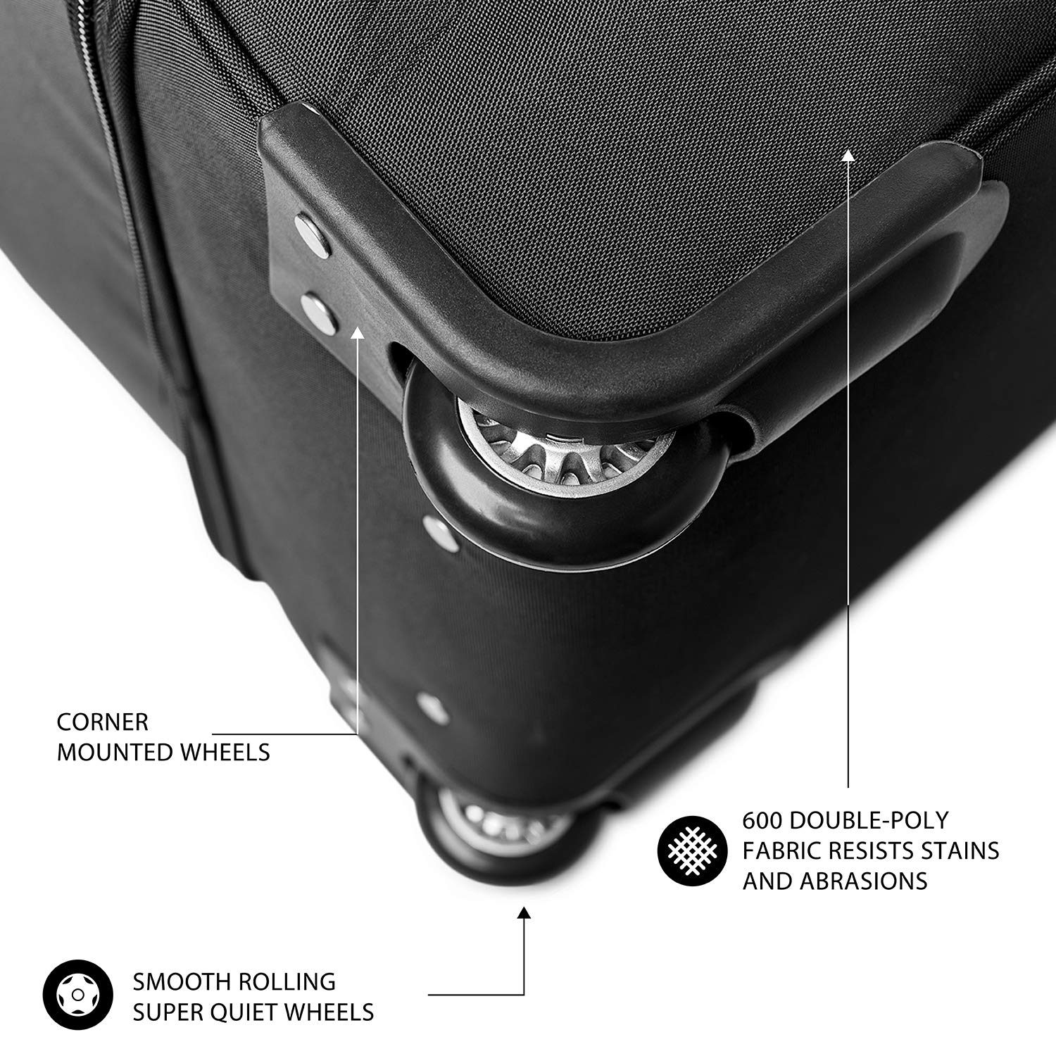 NBA Rolling Duffel Bag with Drop Bottom - Large Sports Travel Luggage for Basketball, Gym, and Weekend Getaways
