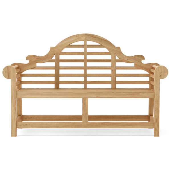 Premium Marlborough 2-Seater Outdoor Bench - Solid Teak Wood Garden Patio Furniture for Backyard, Porch & Poolside Relaxation | Weather-Resistant & Comfortable Seating Solution