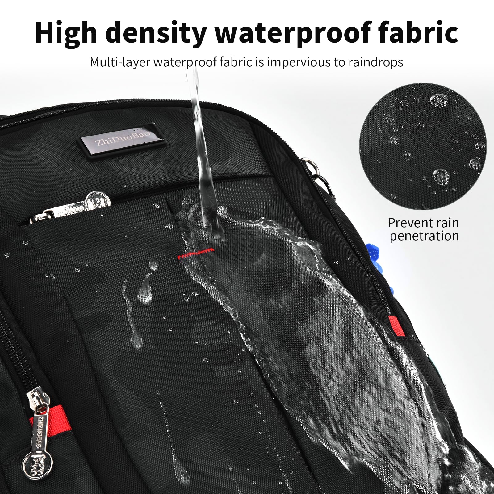 **Durable Camo Backpack for Middle & High School Boys - Large Capacity Anti-Theft Water Resistant Travel Backpack with 15.6