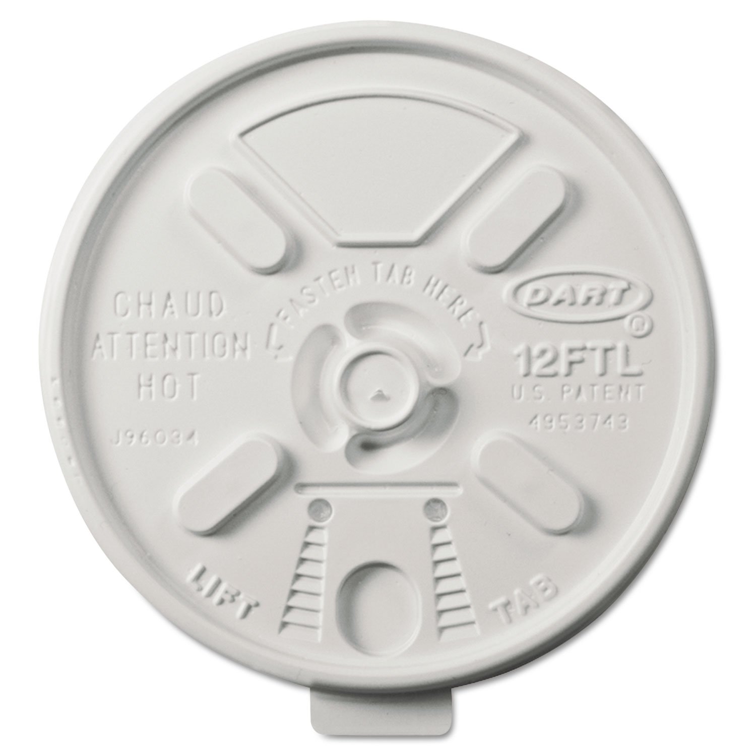 12FTL Vented Foam Lids for 10-14 oz Foam Cups - Leak-Proof Lift n' Lock Design - Perfect for Hot/Cold Beverages at Cafes, Parties & Takeout