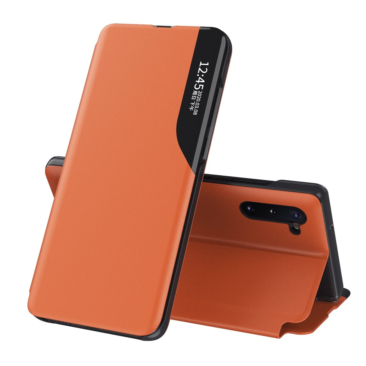 Premium PU Leather Flip Phone Case for Samsung Galaxy Note 10 Pro - Shockproof Side Display Protection, Horizontal Stand & Auto Sleep/Wake Cover | Perfect for Work, Travel & Everyday Use
