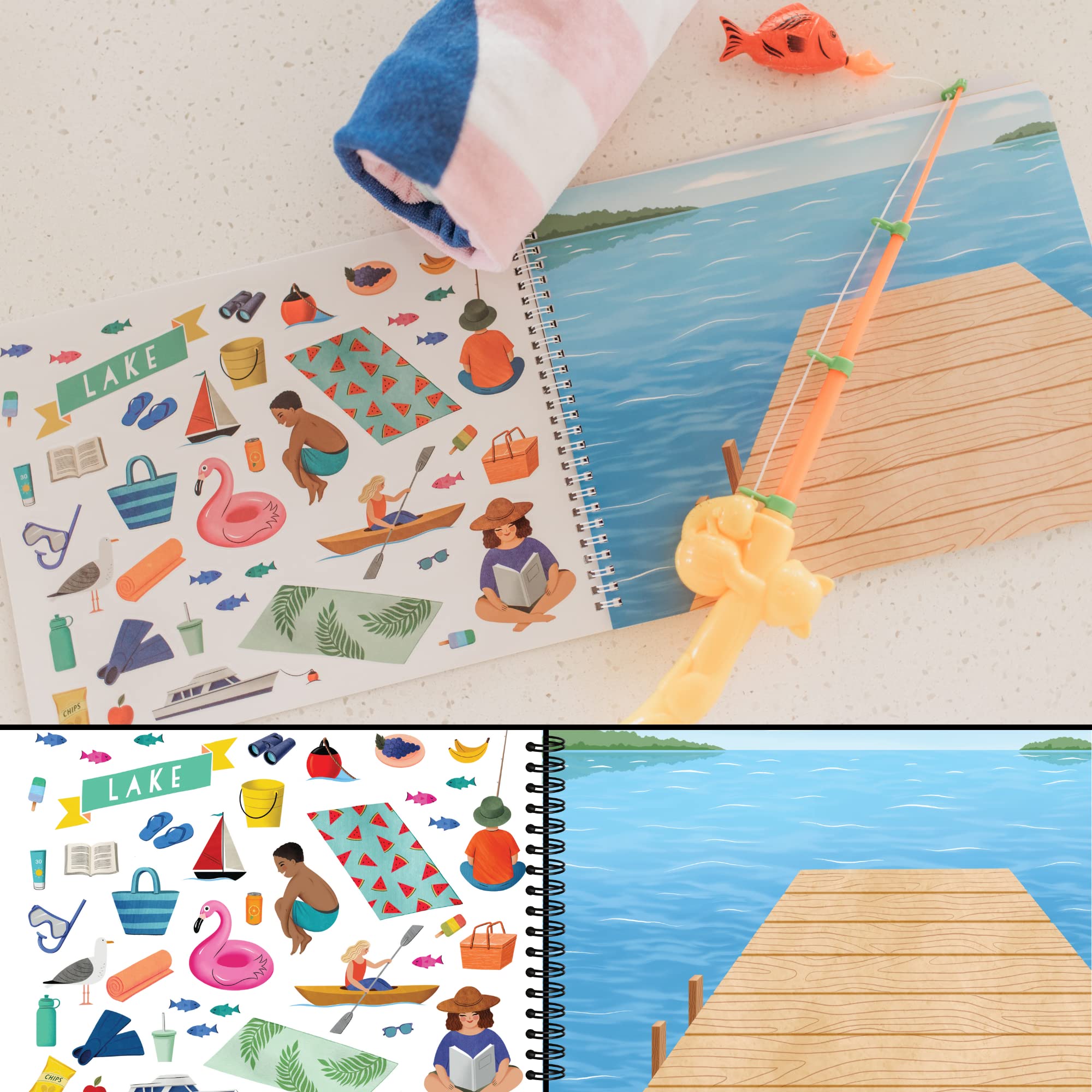 500+ Kids Stickers Book for Ages 2-10 - All Around Town by Cupkin with 12 Coloring Pages & 12 Side by Side Scenes | Fun Travel Activity, Easter Basket Essential for Toddlers & Preschoolers | Perfect for Road Trips, Airplane Entertainment & Birthday Gifts