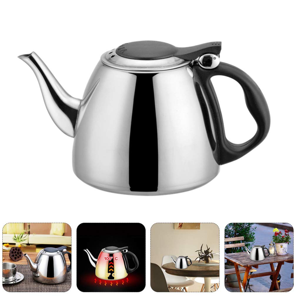 1pc Stainless Steel Kettle - Thickened Rustproof Teakettle for Boiling Water - Household Water Heating Kettle for Tea, Coffee & Kitchen Use