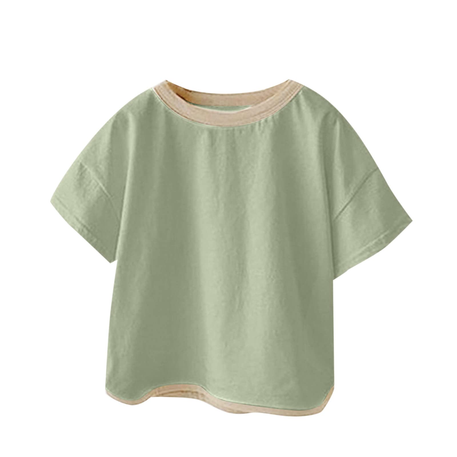 Adorable Baby Cotton Summer Patchwork Color Block Short Sleeve T-Shirt - Soft Newborn Infant Clothes for Girls & Boys | Perfect for Playdates, Beach Outings & Family Photos