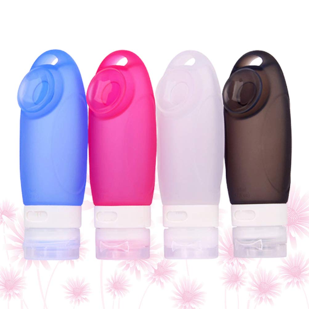 4-Pack Travel Size Empty Bottles for Shampoo, Lotion & Cosmetics - Leak-Proof Refillable Containers for Toiletries, Perfect for Air Travel, Gym & Home Organization