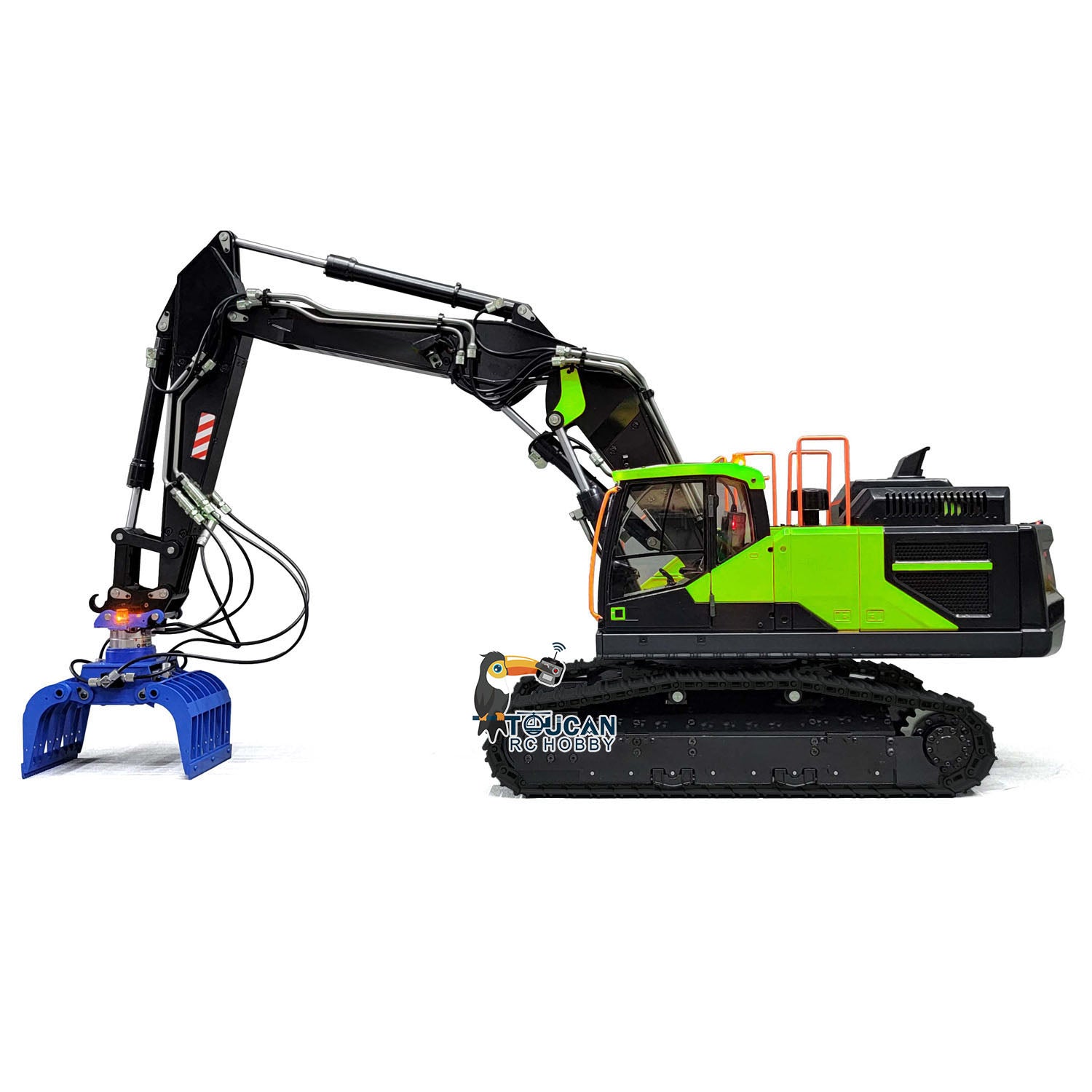 MTM 1/14 Scale EC380 RC Hydraulic Excavator - 10CH Remote Control Tracked Digger with 3 Arms & Grabber, Metal Heavy Duty Construction Toy for Adults - Perfect for Construction Simulation, Backyard Digging & RC Hobby Enthusiasts