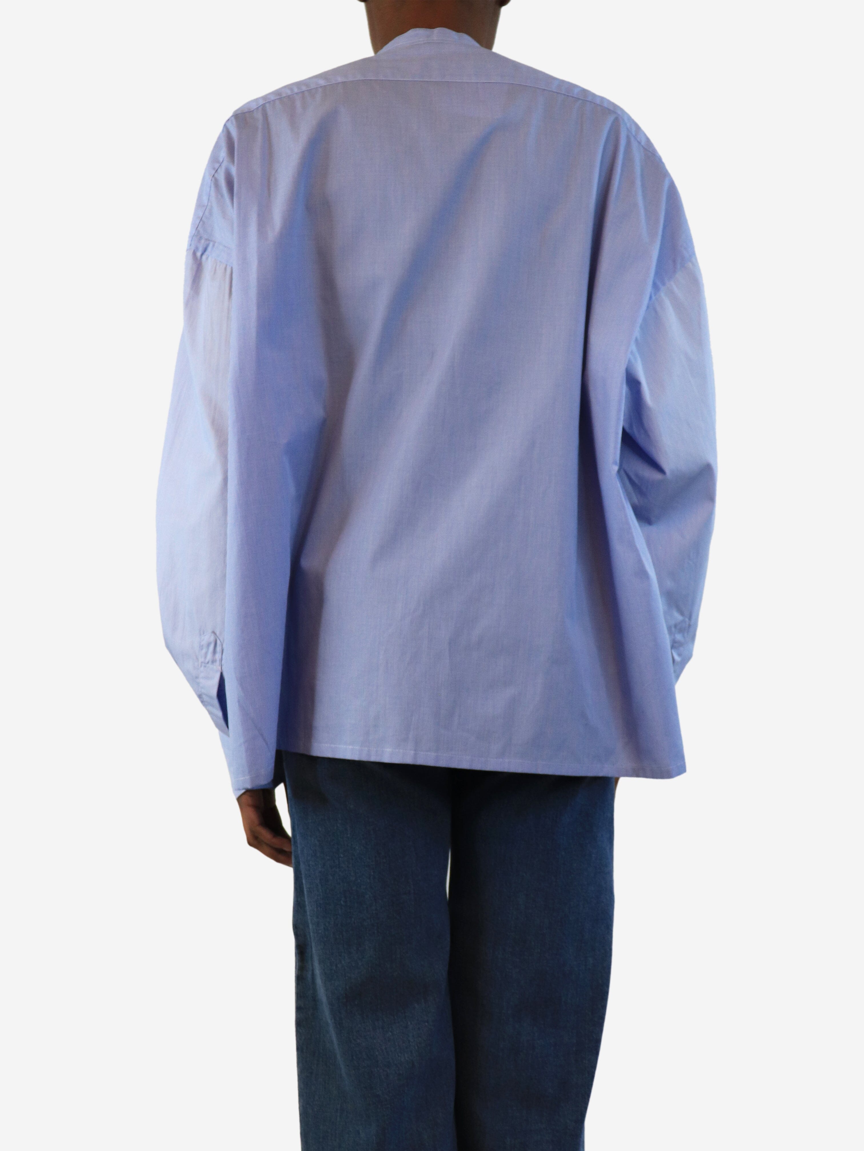 Blue Cotton Shirt - Women's UK Size 6 | Soft Casual Button Down Top for Everyday Wear, Office & Outings