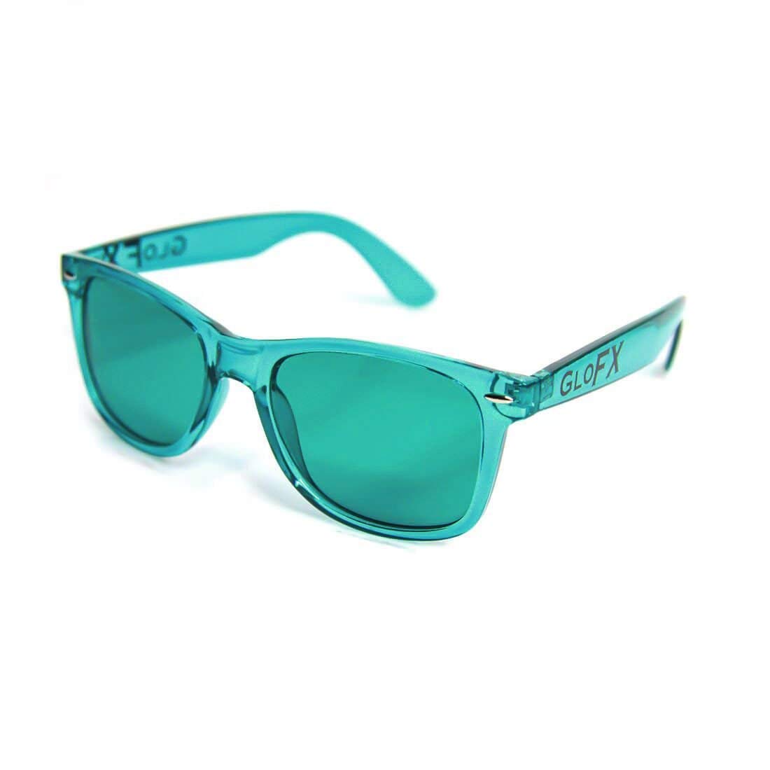 GloFX Color Therapy Glasses for Chakra Balancing & Mood Enhancement – Aqua Light Therapy Chromotherapy Glasses | Perfect for Meditation, Stress Relief & Energy Healing