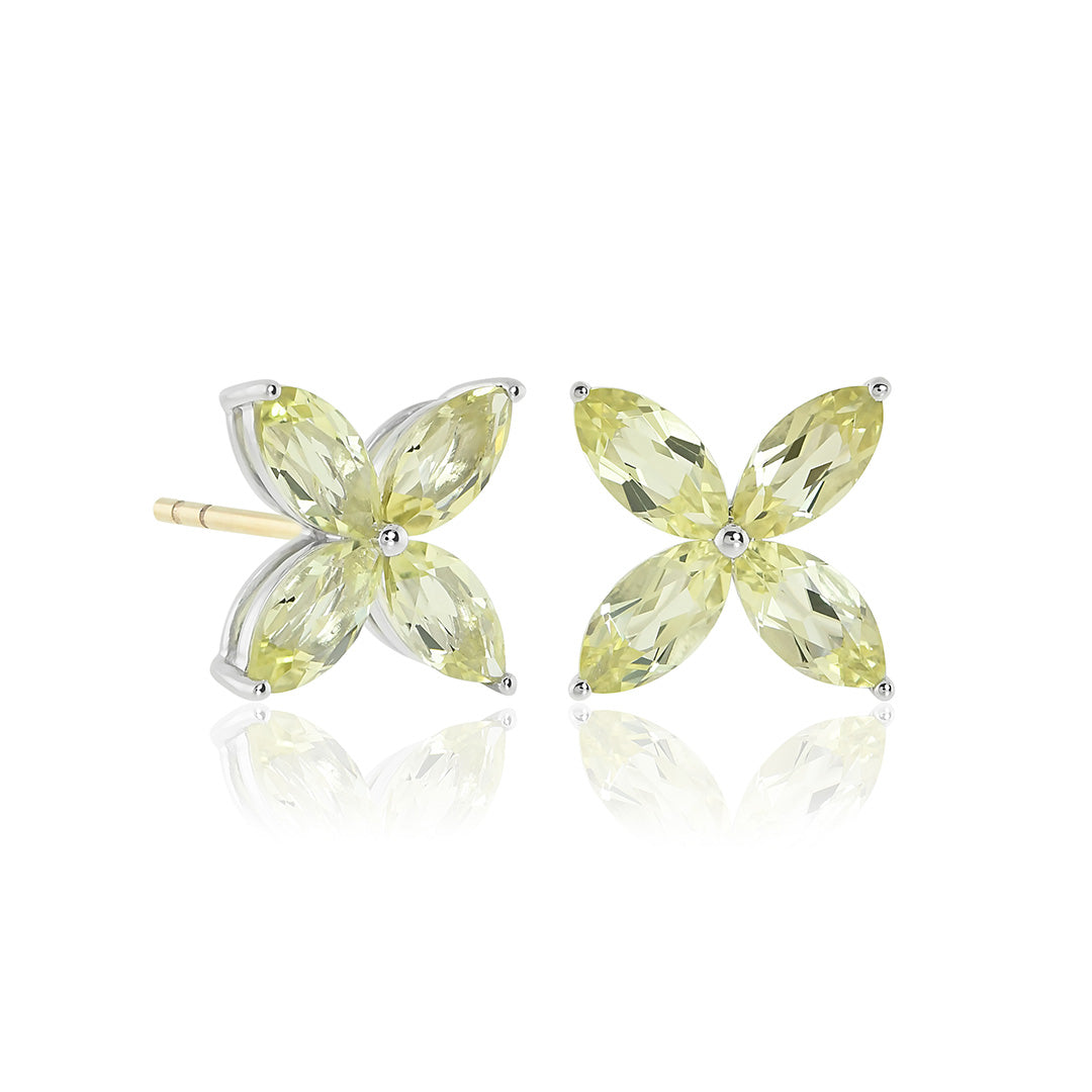 Stella Lemon Quartz Earrings - Elegant Dangle Earrings for Women, Perfect for Parties, Weddings & Everyday Wear