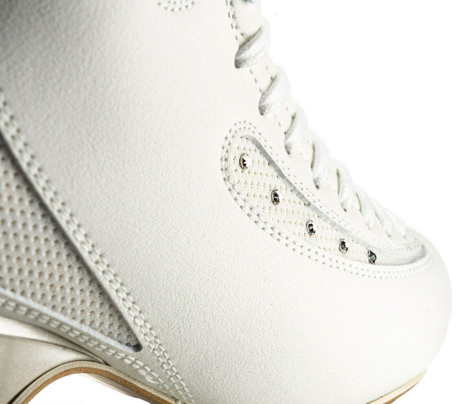 Edea Ice Fly Figure Skates for Women & Men - Premium White Ice Skating Boots for Professional & Recreational Skating - Perfect for Competitions, Training & Ice Shows
