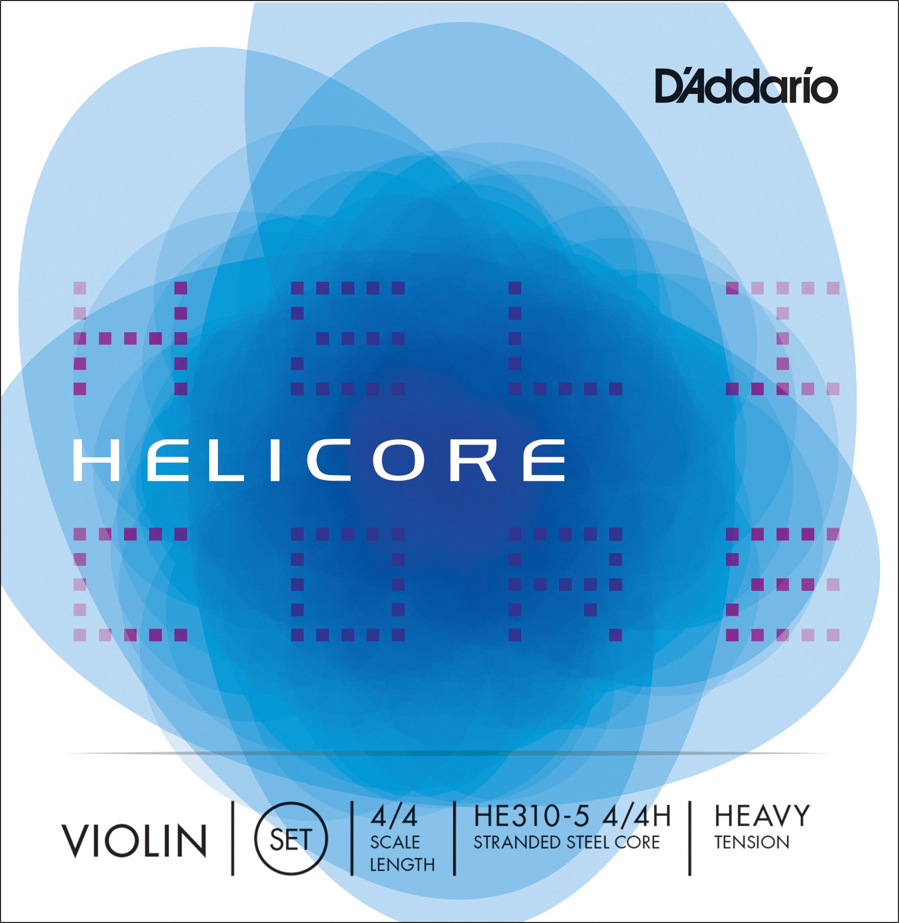 D'Addario Helicore 5-String Violin Strings Set - 4/4 Size, Heavy Tension - Perfect for Professional Violinists & Advanced Players - Ideal for Orchestral Performances, Recording Studios & Stage Shows