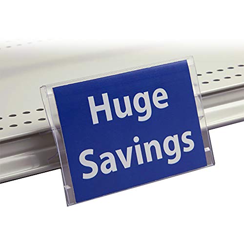 50 Pack Hinged Flip Up Sign Holder with 3.5