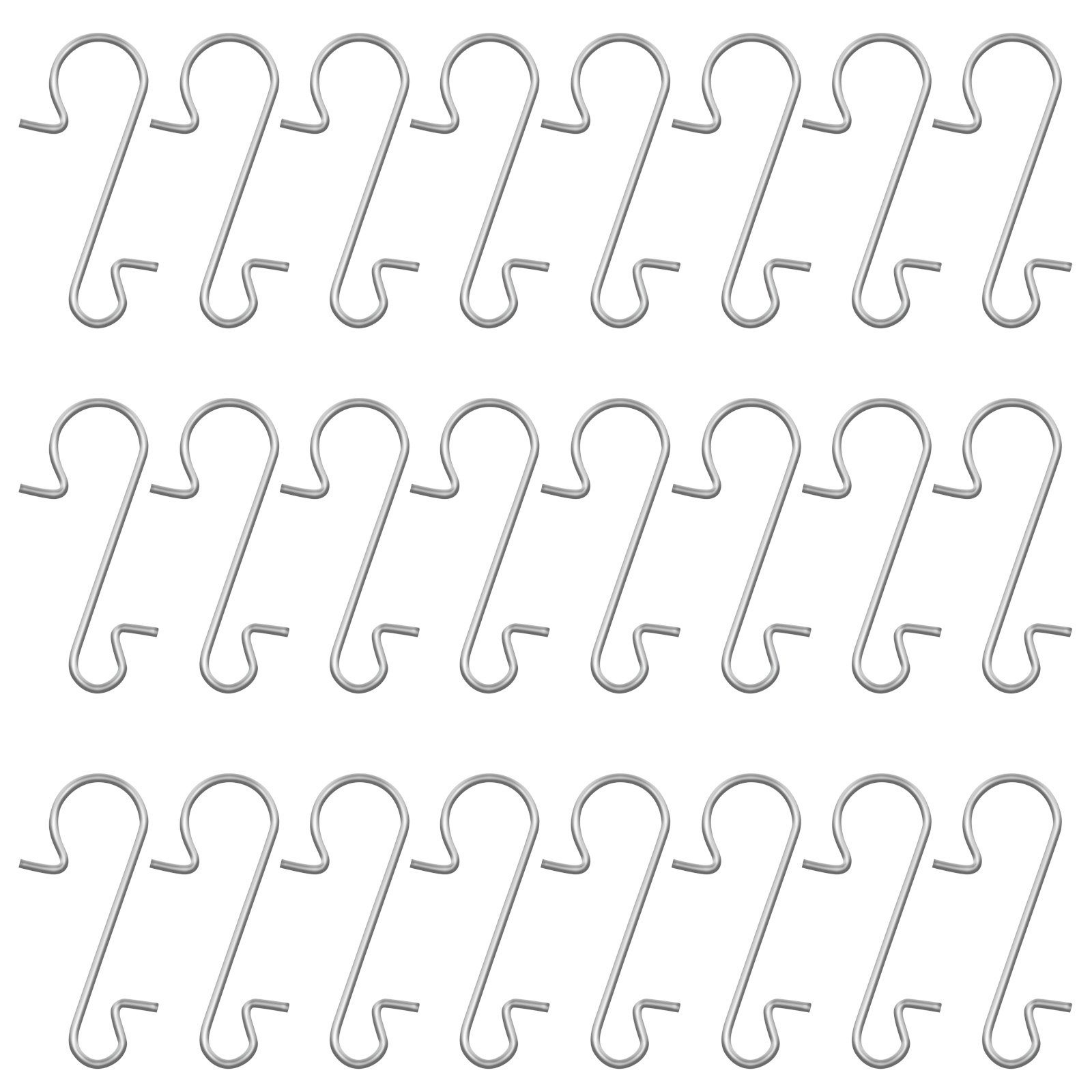 Stainless Steel S-Shaped Ornament Hooks - 120 Pack Heavy Duty Hangers for Christmas Tree Decorations, Party Garland & Home Wall Decor - Rustproof Metal Hooks for Holiday, Wedding & Event Decorating