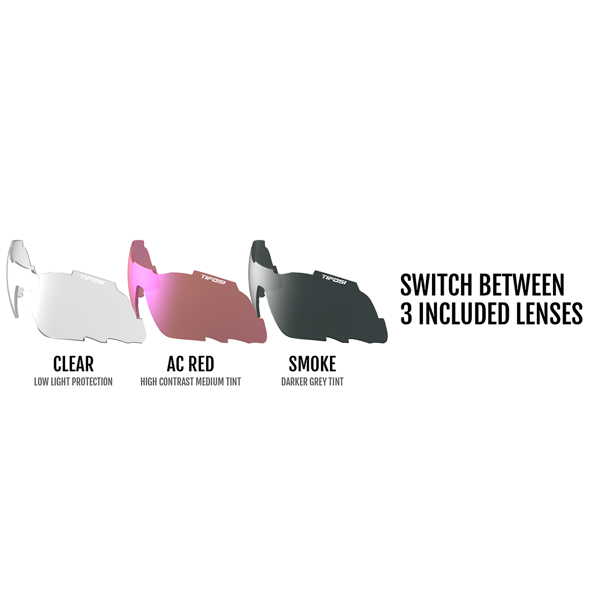 Davos Race Sunglasses - Neon, Smoke & Clear Lenses - UV Protection, Lightweight & Stylish for Running, Cycling & Outdoor Sports