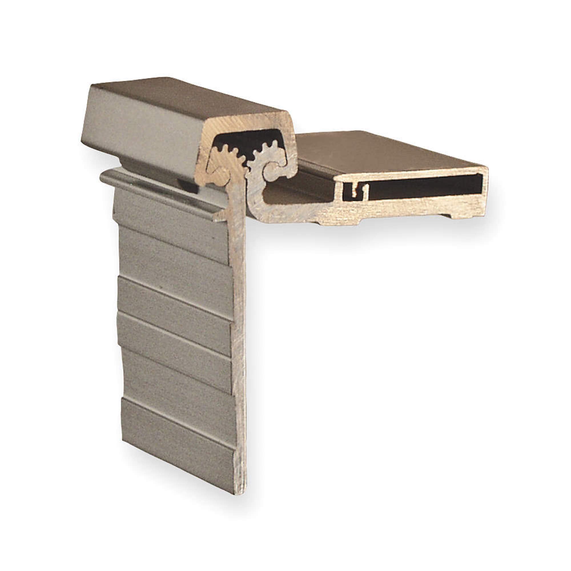 Pemko Heavy Duty Half Surface Hinge - Clear Anodized Aluminum 83 Inch - Commercial Doors, Gates & High-Traffic Entryways