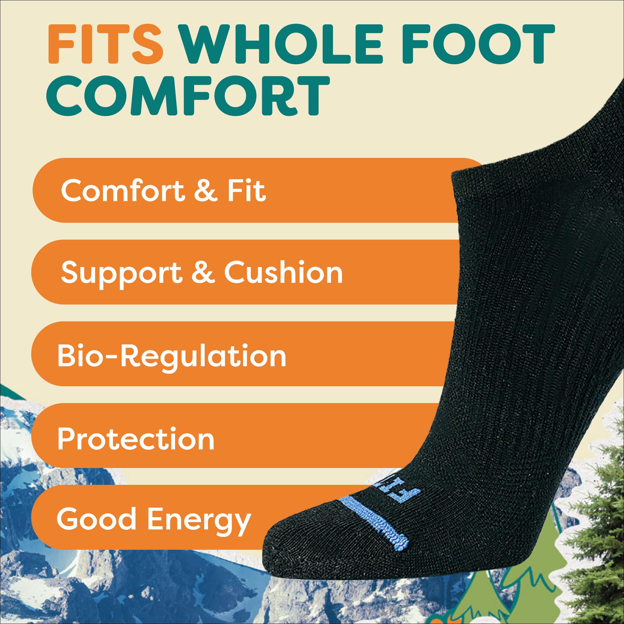 FITS Light Runner Low Cut Merino Wool Socks for Men & Women - Breathable Athletic Socks for Running, Hiking & Daily Wear - Lightweight Comfort for All-Day Wear