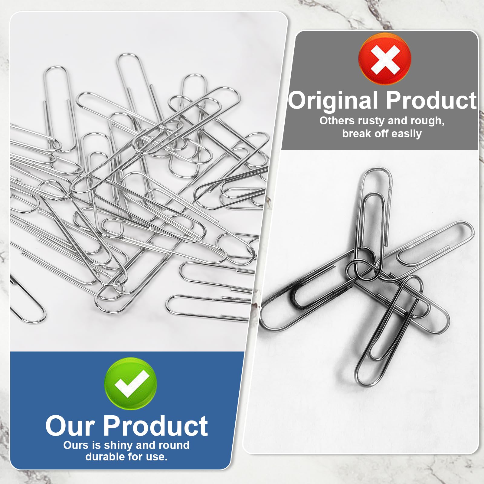 Jumbo Paper Clips 320 Pcs - Large & Extra Large Paper Clips for Office, School, Home - Heavy Duty Paperwork Supplies for Organizing Documents, Files, and Bills